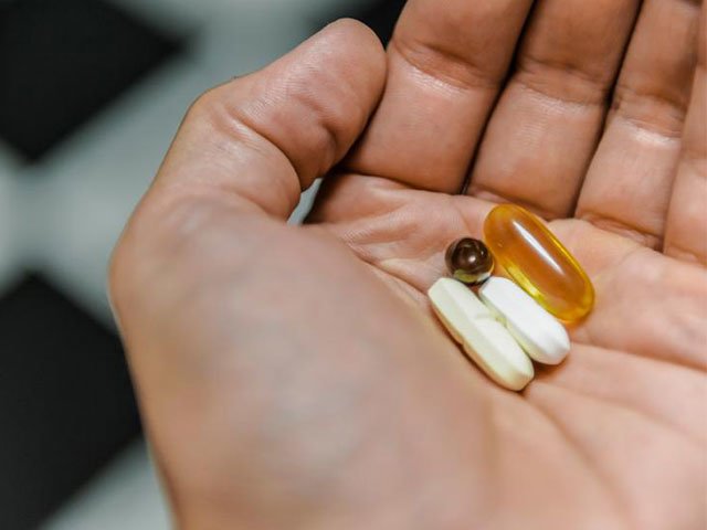 手のひらにある薬